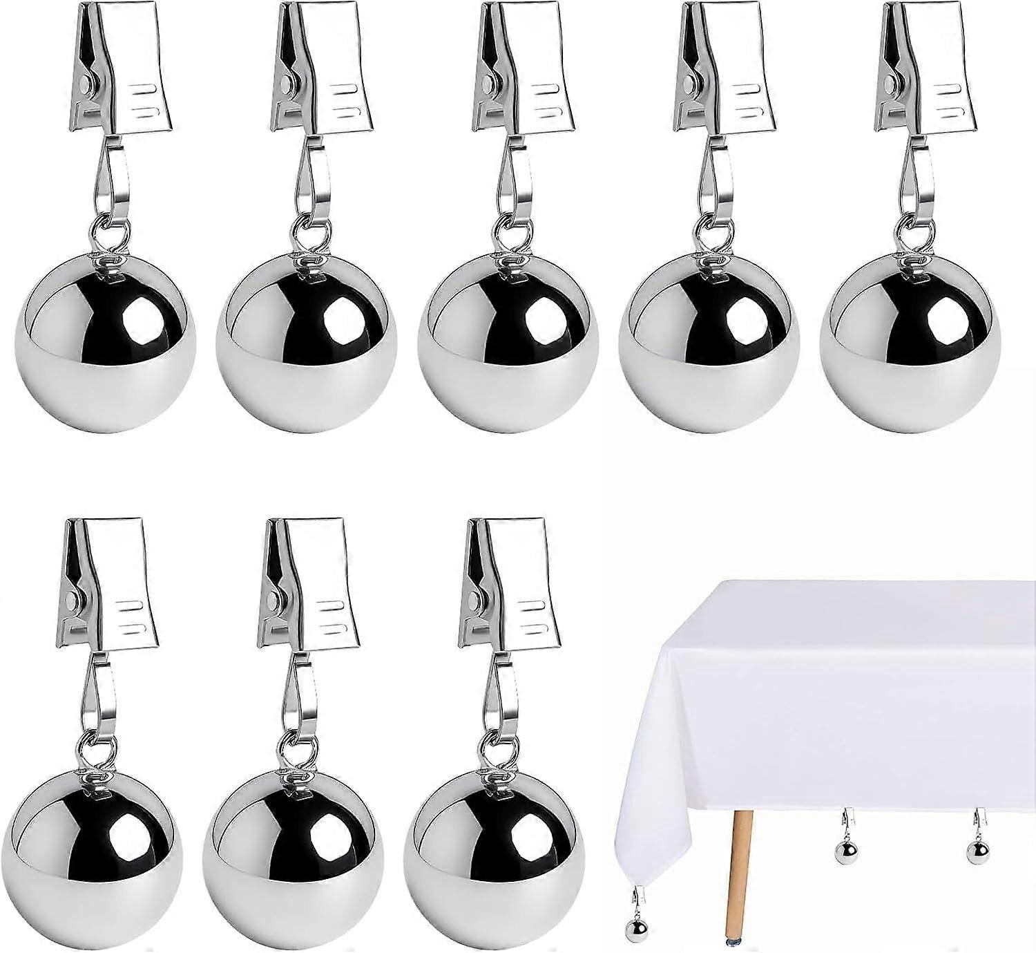 solid metal spherical tablecloth clips