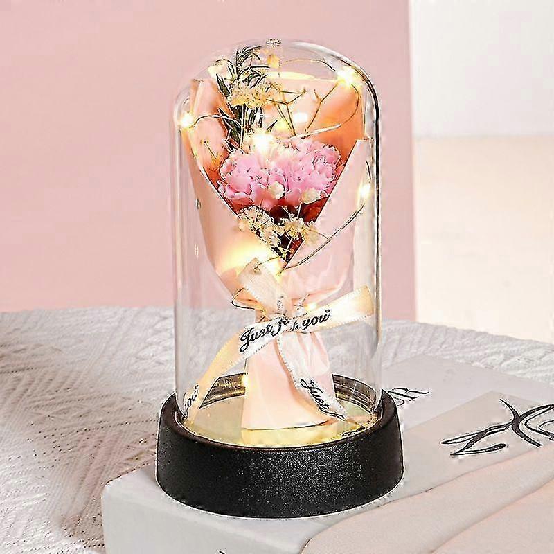 Warm-Lit Preserved Rose Dome