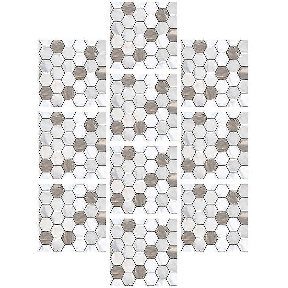 Light Grey Marble-Look PVC Tile Stickers