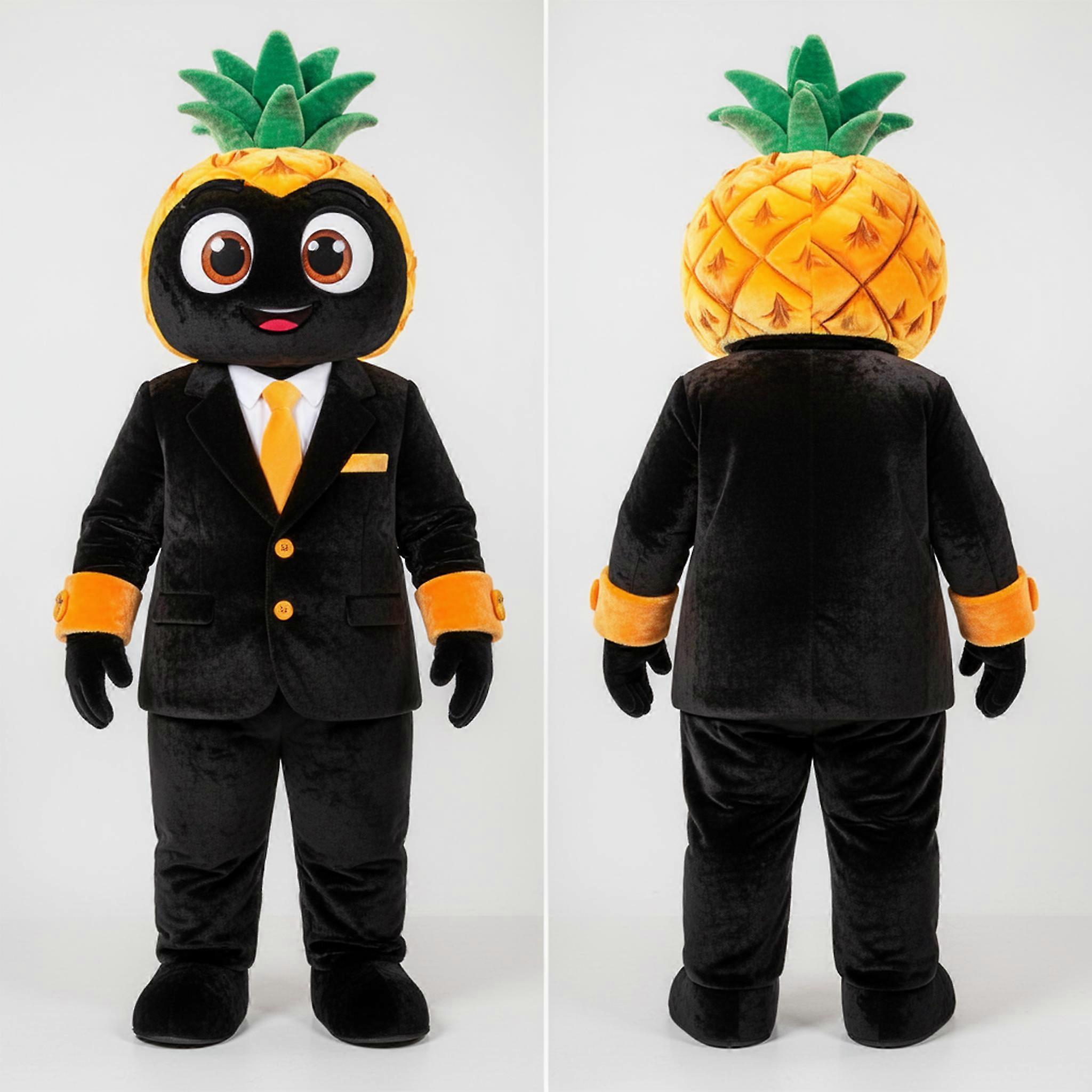 MASTICOT Pineapple Orange Cartoon Attorney Mascot
