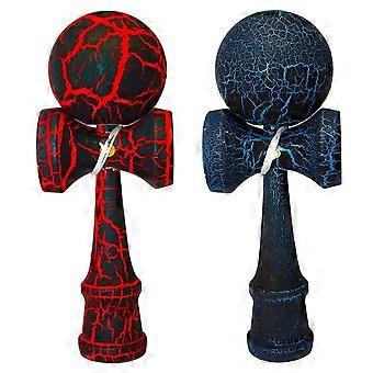 Wooden Kendama Toy 2 Pack Competition Pro Full Size Solid Wood Hand‑Eye Coordination Trainer Red and Blue Bundle