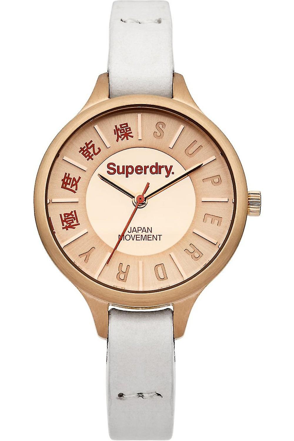 Superdry Skinny Watch for Women Analog Quartz with Cowhide Bracelet SYL169W