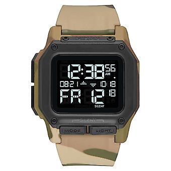 Nixon Regulus Digital Quartz Man Watch With A11802865 Rubber Bracelet
