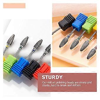 2Pcs Blue Metal Nail Bits for Manicure Drill Bit Grinding Use