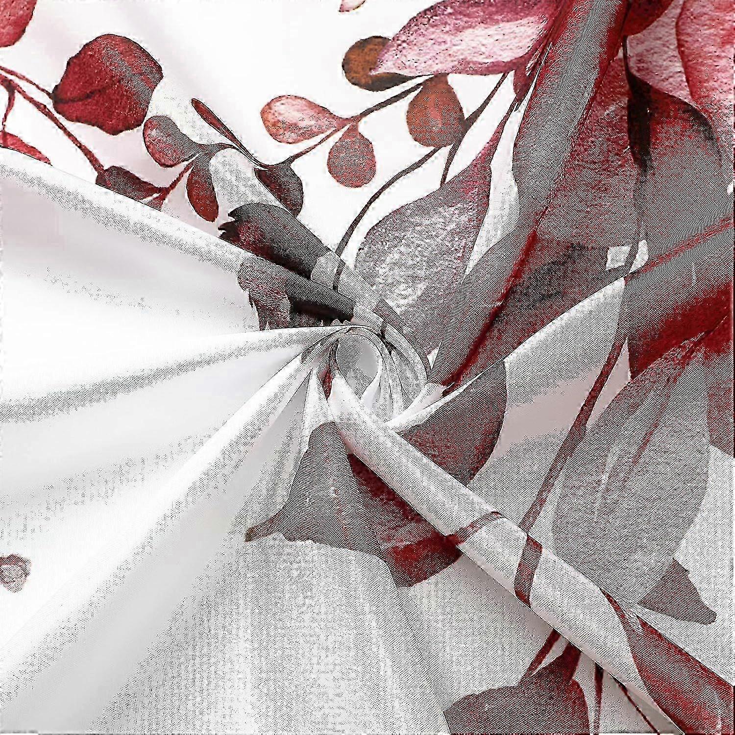Burgundy Eucalyptus Shower Curtain
