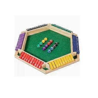 Wooden Shut The Box 6 Player Set