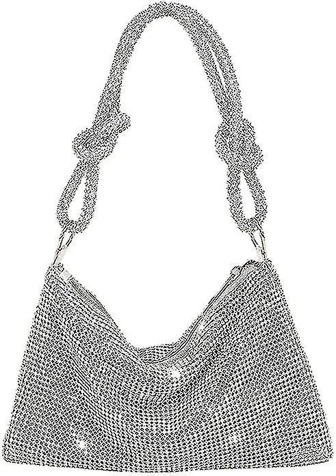 Ladies Knot Handle Rhinestones Evening Clutch Bag