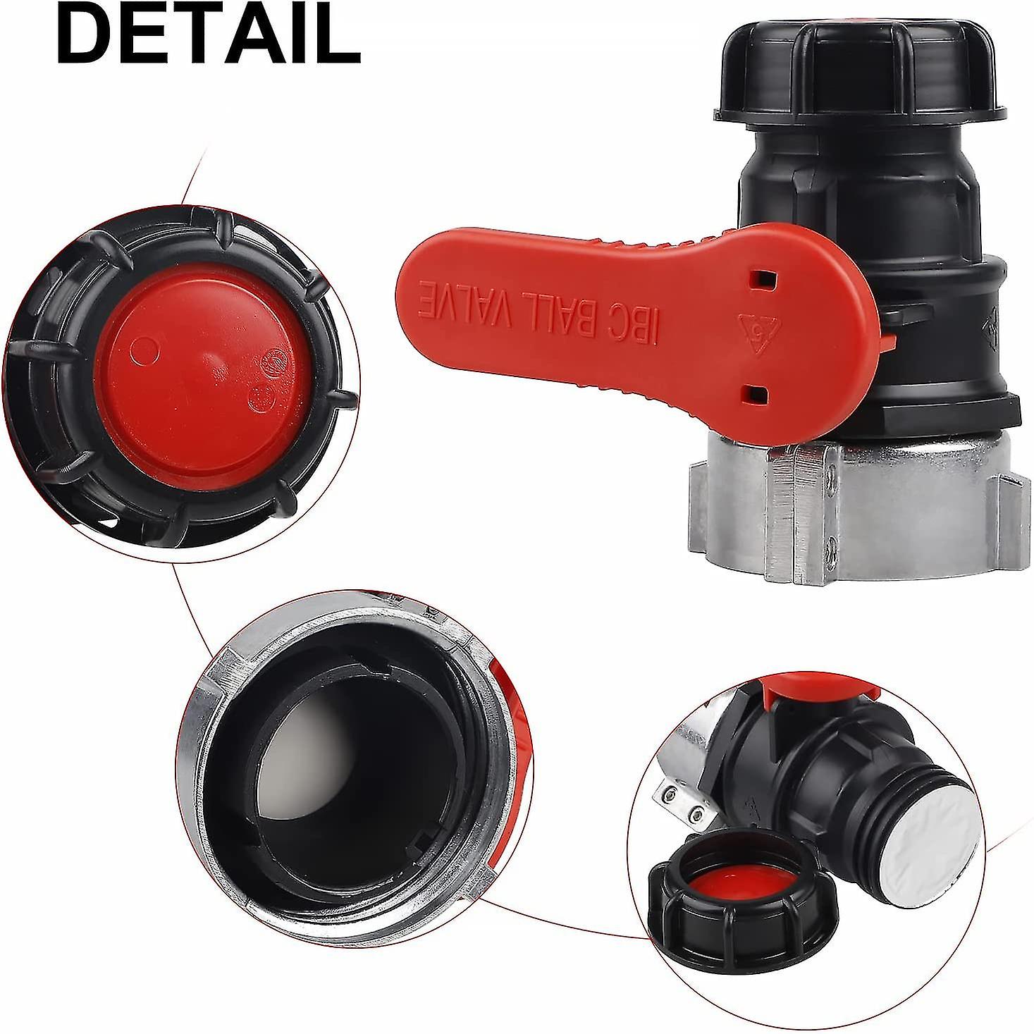 SWAWIS Vanne Cuve IBC DN50 - Adaptateur Réservoir 75mm Robinet Vidange