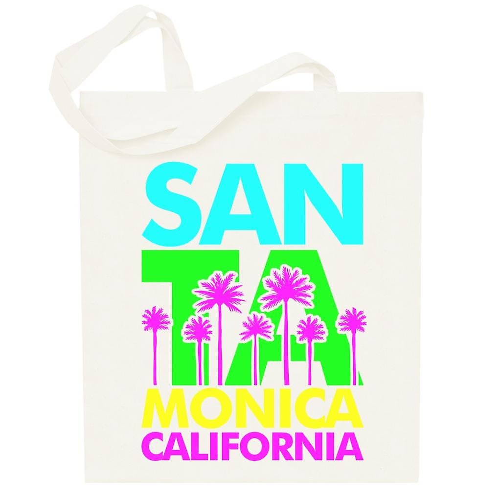 Santa Monica Bright Palm Trees Totebag