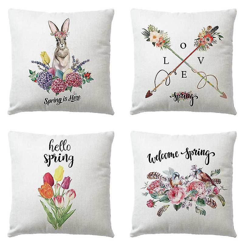 Set of 4 cute decorative cushion covers 45 x 45 cm, decoration for the sofa, chairs