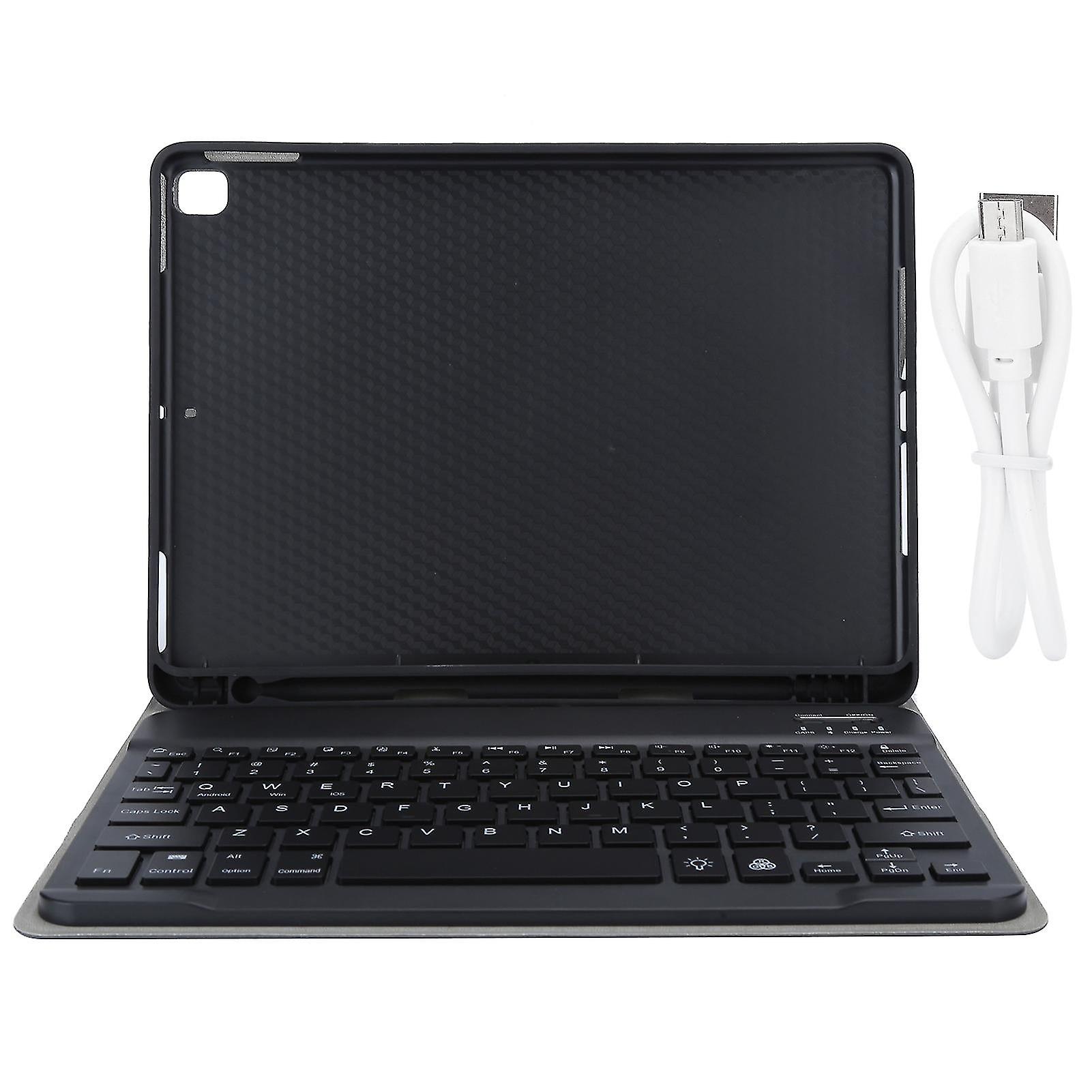 Wireless Tablet Keyboard For Bluetooth Detachable Backlight Keypad With Protective Caseblack