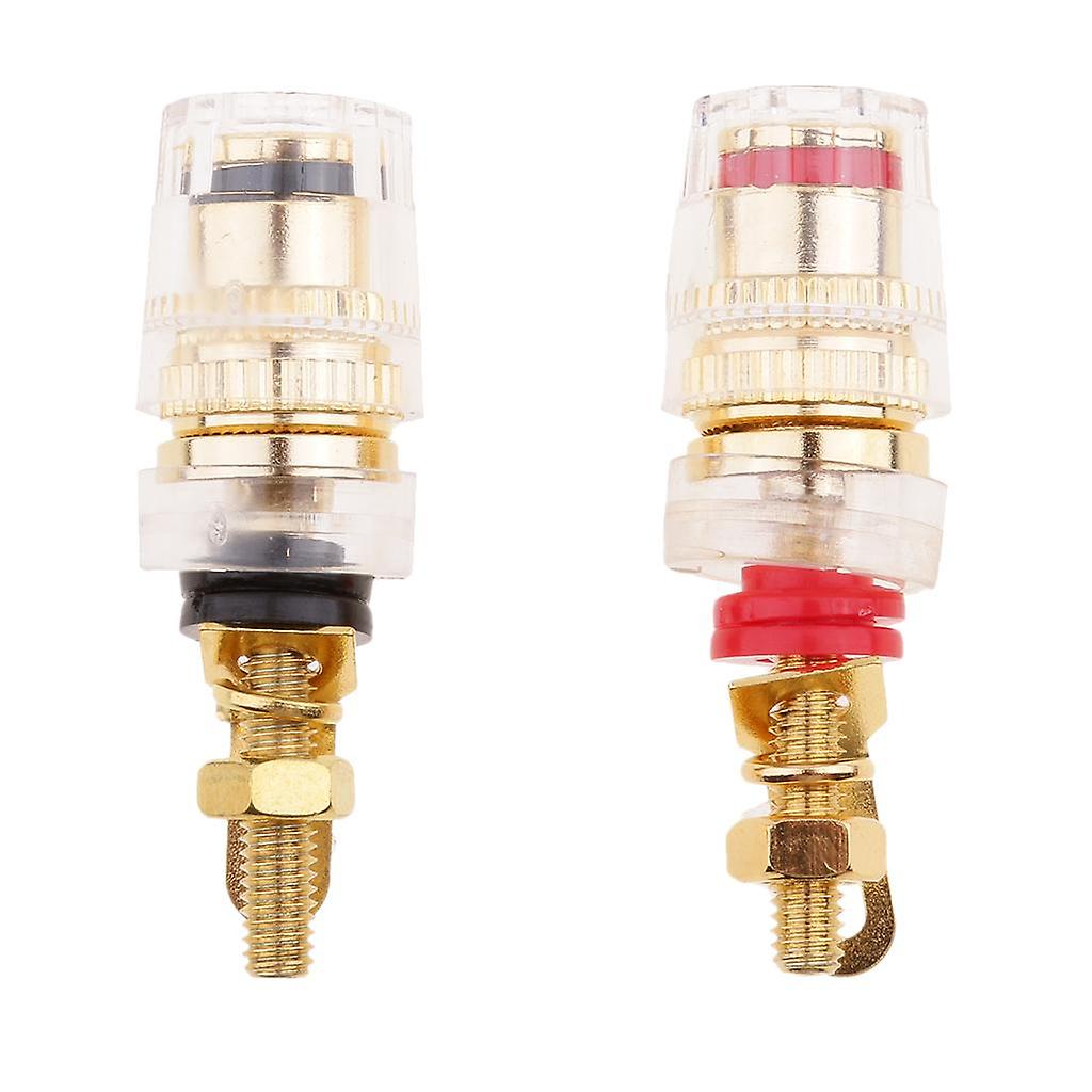 2 pcs Amplifier Speaker Terminal Binding Post Banana Plug Socket Connector