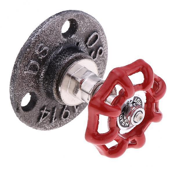 6xIndustrial Rustic Wall Mounted Hand Wheel Hook Coat Hook Key Holder Black