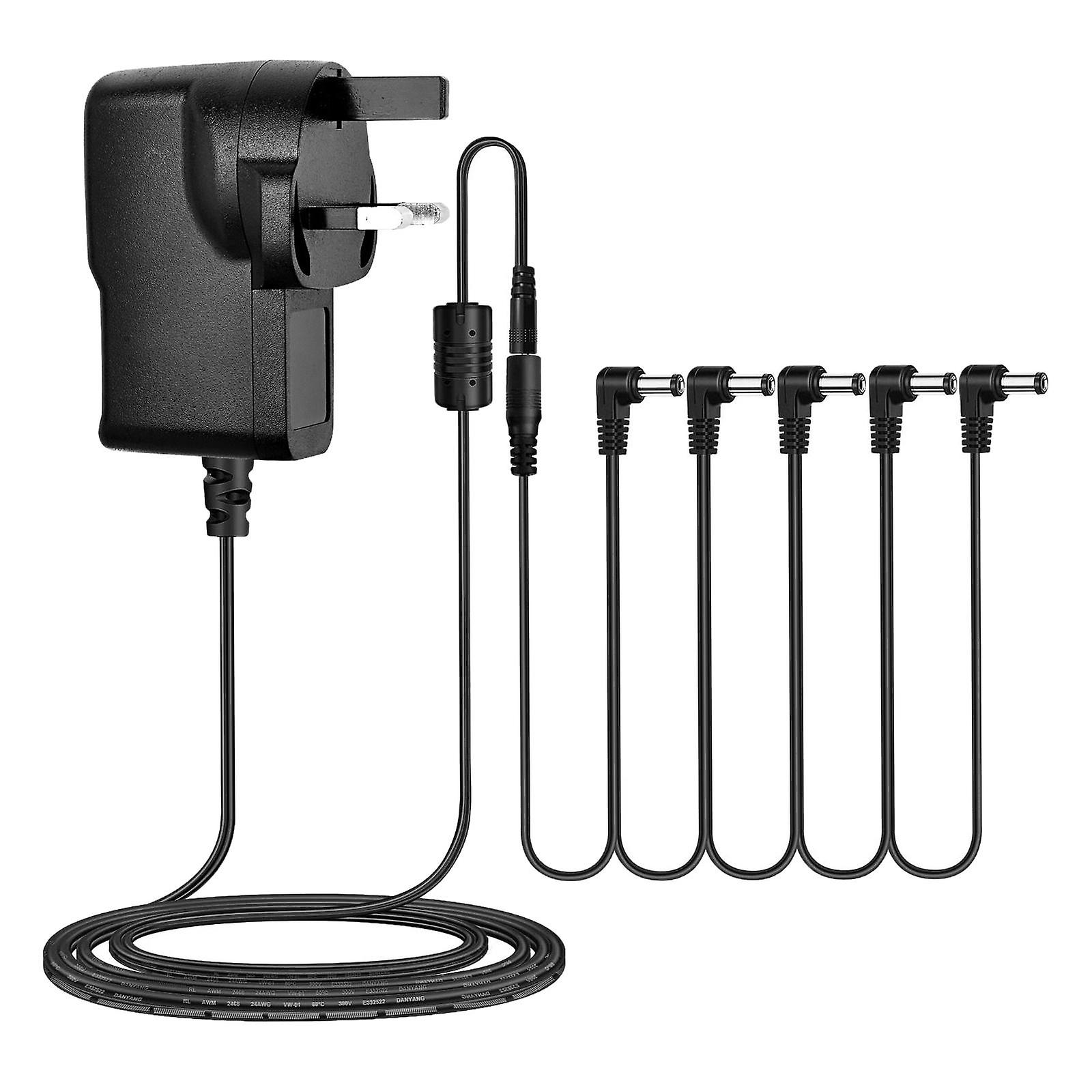 Netzteil Kabel für Gitarre Pedal Keyboard Netzteile 5 Wege Kabel