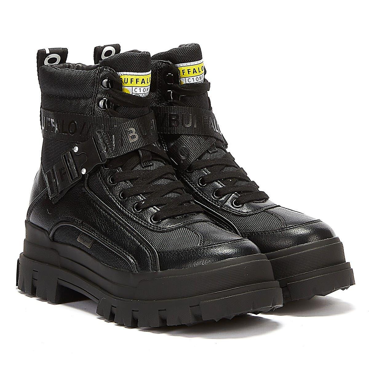 Buffalo Aspha COM1 Womens Black Trainers