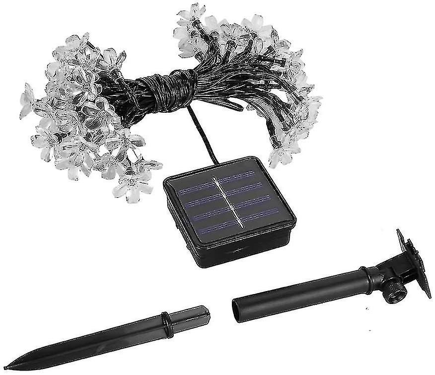 7m 50led Warm White Solar Sakura Light With 8 Lighting Modes