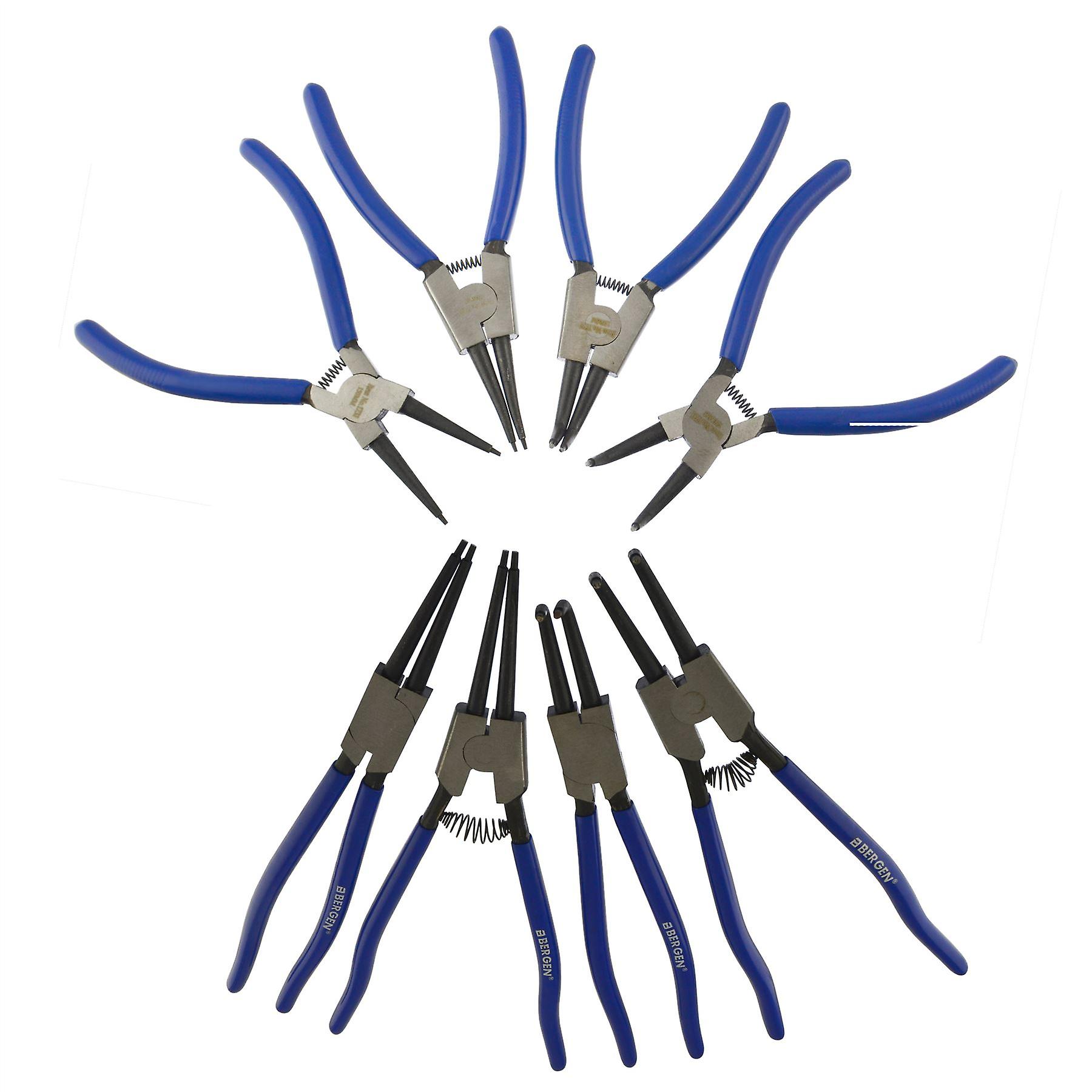 6" And 12" Circlip Plier Pliers Sets Internal and External / Bent and Straight