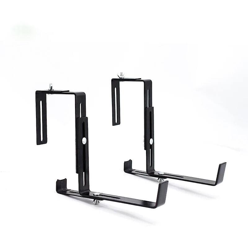 Black Flower Pot Stand - Width Adjustable Sturdy Plant Box Stand - Metal Flower Pot Holder for Balcony