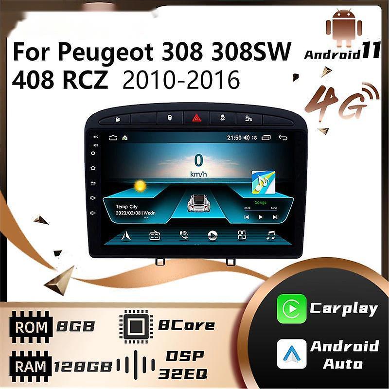 Android Car for Peugeot 308 308SW 408 RCZ 2010-2016 2 Din Car Gps Navigation Car Multimedia Player