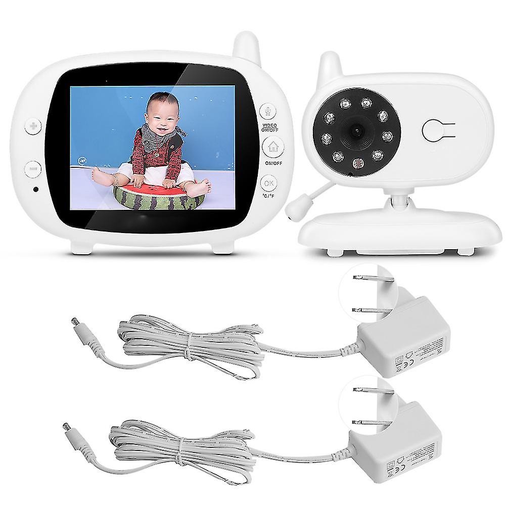 3.5 Inch Wireless Baby Monitor Security Camera Night Vishion Two Way Intercom With Temperature Monitoring 110240vus Plug Baby Monitor