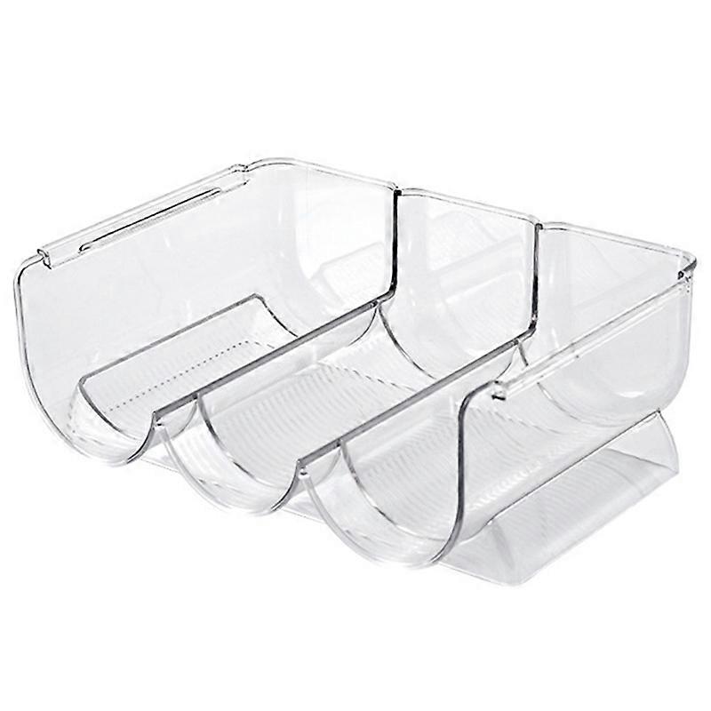 Stackable Transparent Plastic Wine Organizer Rack for 3 Bottles