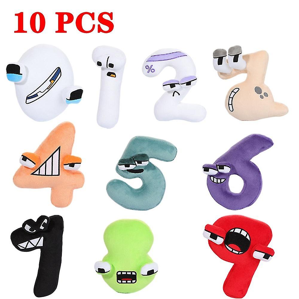 الأبجدية لور أفخم اللعب 0-9 عدد الحيوانات أفخم التعليم Numberblock دمية للأطفال الأطفال Chri