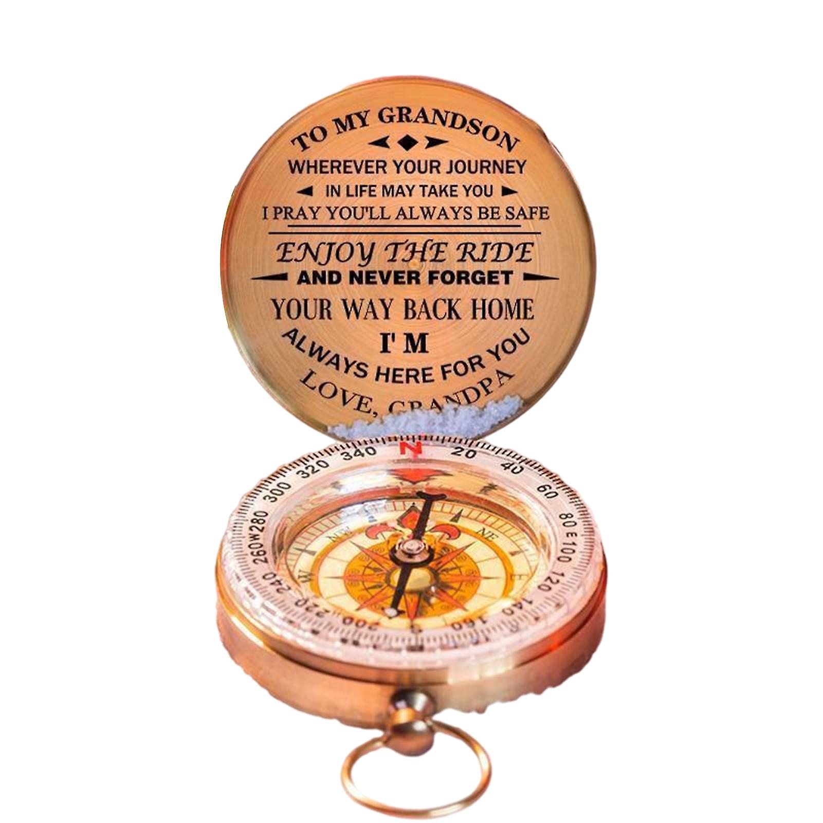 Multifunctional Luminous Compass Portable Metal Compass Practical Riding Equipment for Outdoor