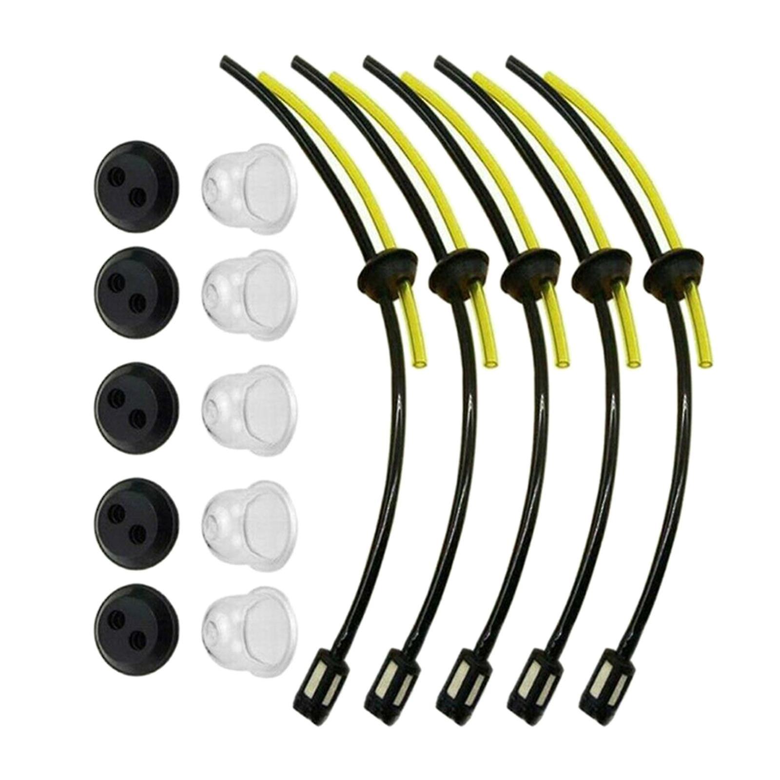 5x Universal Petrol Filter Kit with Tank Filter Mower Filter Kit for Trimmer