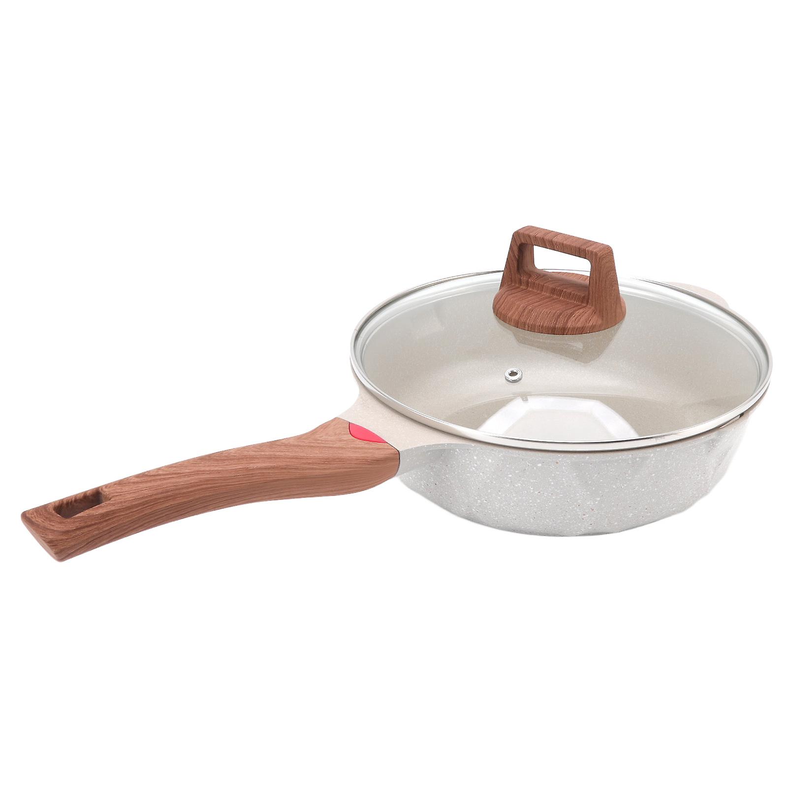 Frying Pan Prevent Stick Fried Steak Egg Omelette Frying Skillet for All Stove Induction Cooker White 24cm / 9.4in