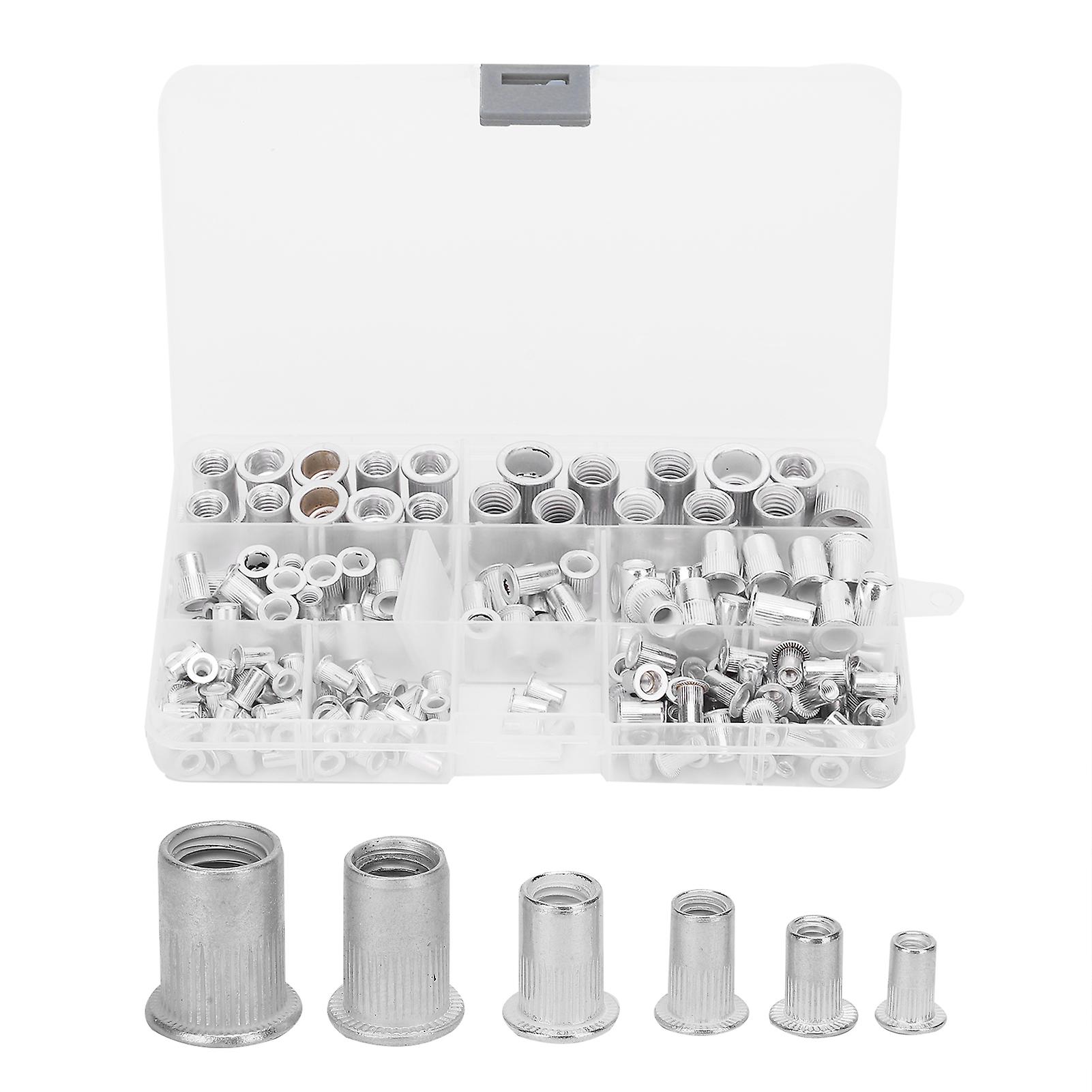 165pcs/box Aluminum Rivet Nuts Accessories Set M3/4/5/6/8/10