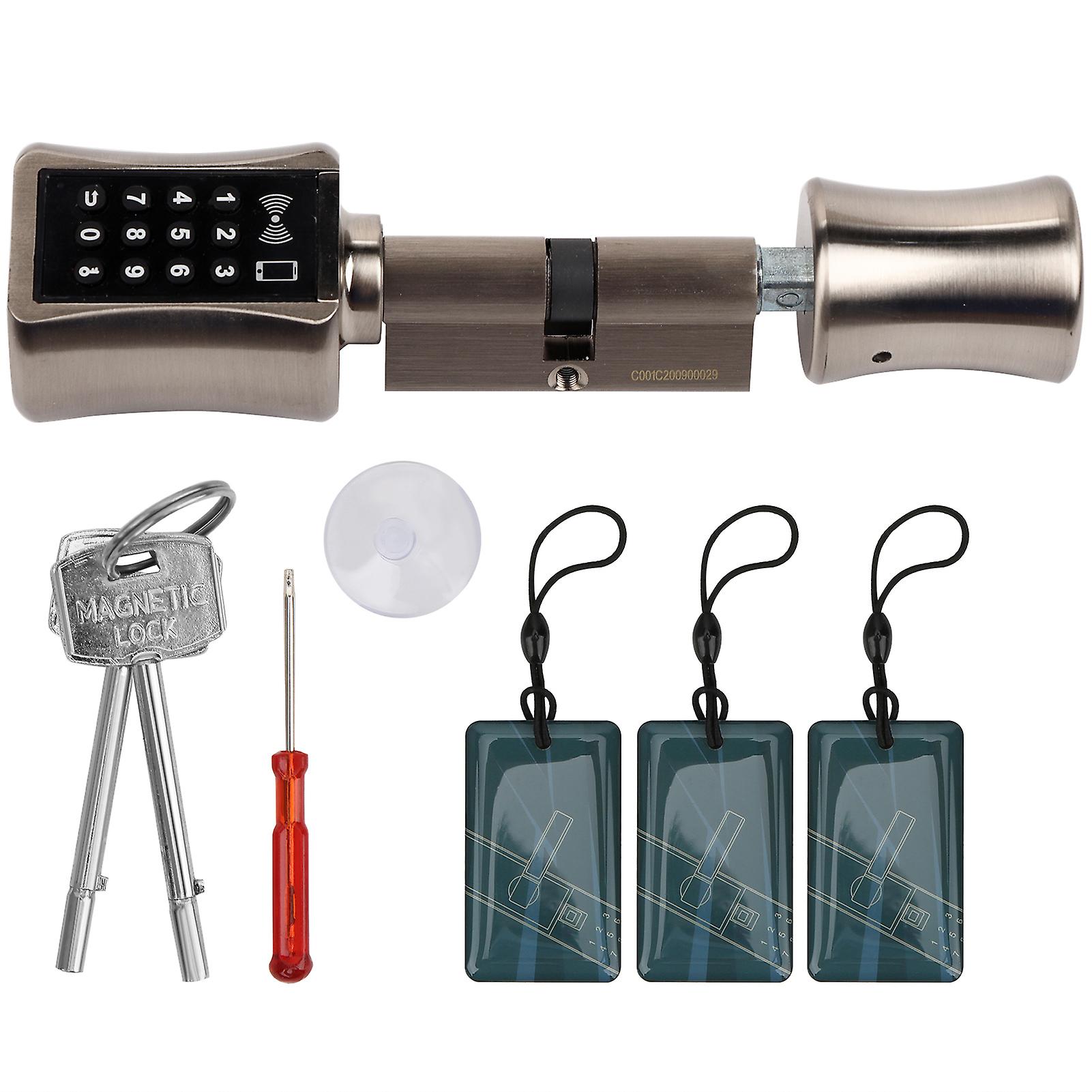 Bluetooth Door Lock - Secure Entry with Password, IC Card, & Remote Access Options