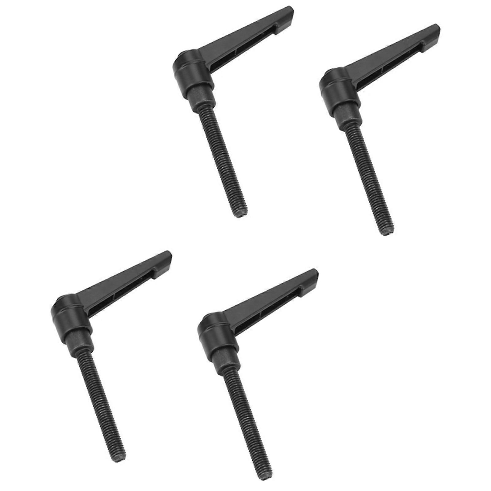 4PCS M8 Adjustable Metal Machine Knobs Handle 80mm Black