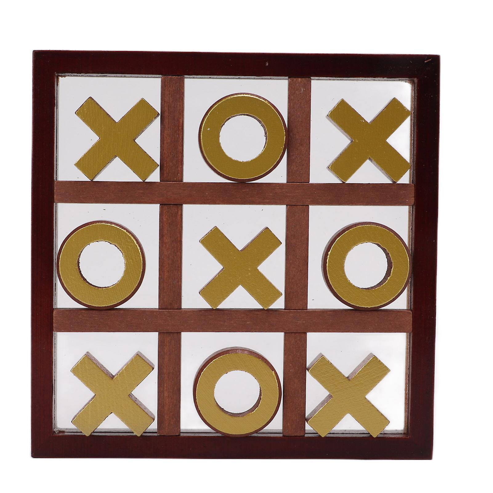 XO Wooden Board Game XO Toe Game Coffee Table Decor Interactive Puzzle Game for Children Family