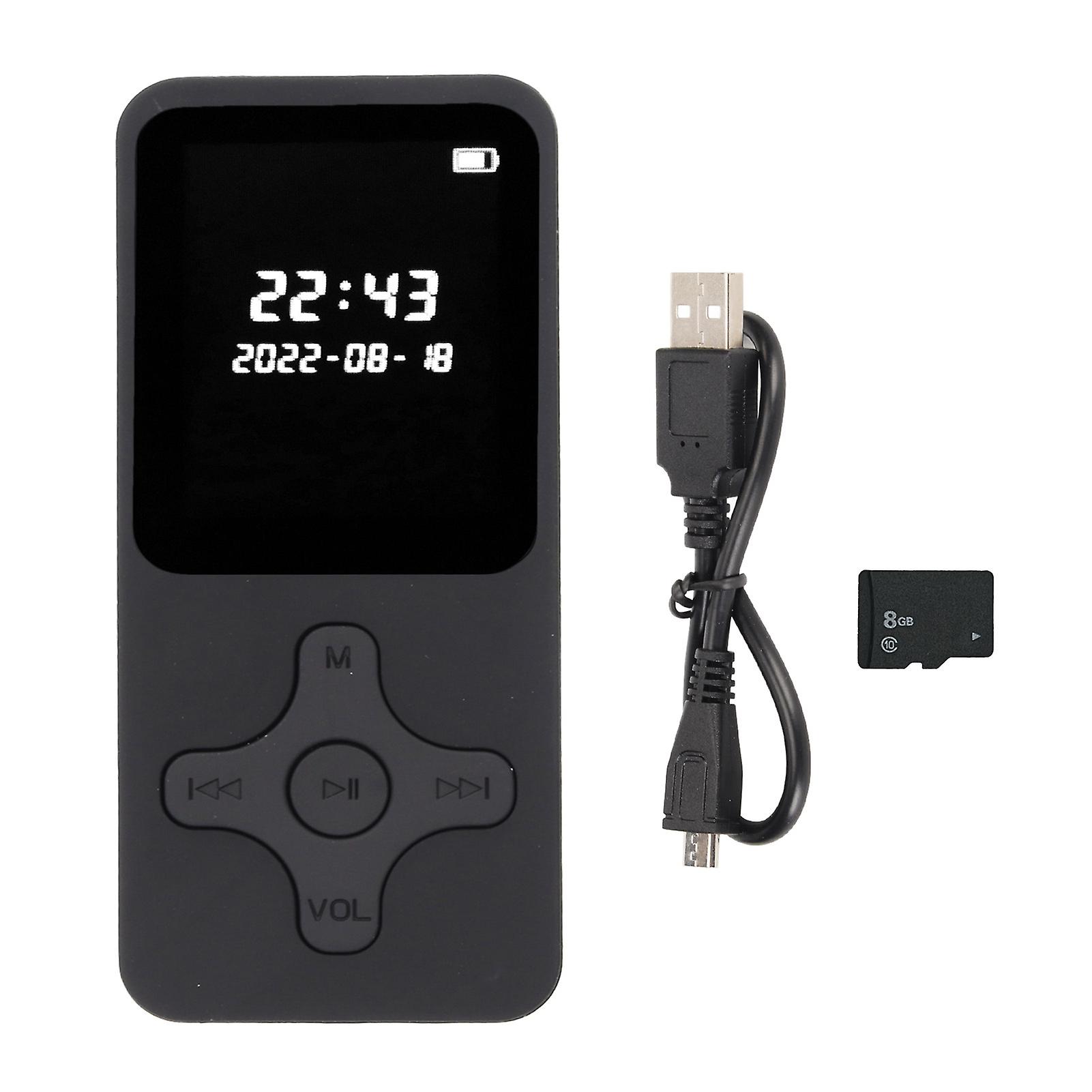 Bluetooth 5.0 MP3 MP4 Player with 1.77 Inch LCD Screen, Ultra Thin Portable HiFi Music Player, HD Speaker FM Radio and 8G Memory Card Support