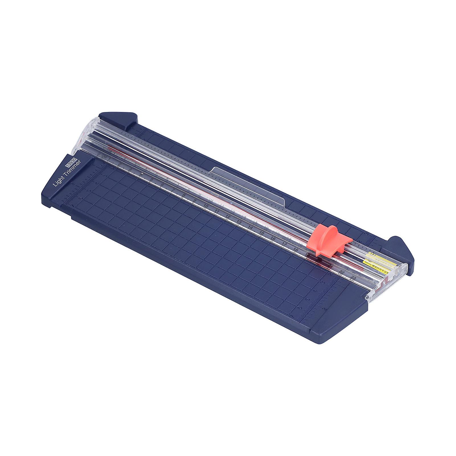 Paper Trimmer Easy Use Accurate Cutting Positioning Mini Portable Convenient Replacement Paper CutterNavy Blue