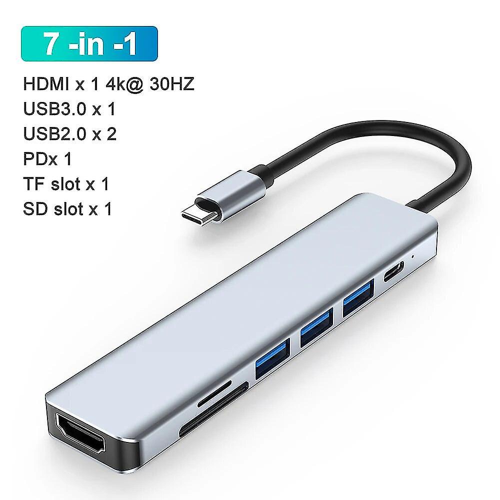 Usb C Type C Hub Splitter Usb Adapter To 4k Hdmi 3 0 Hub Multi Usb 3.0 Otg Sd Card Reader Rj45 Macbook Air M1 Pro Dock Station