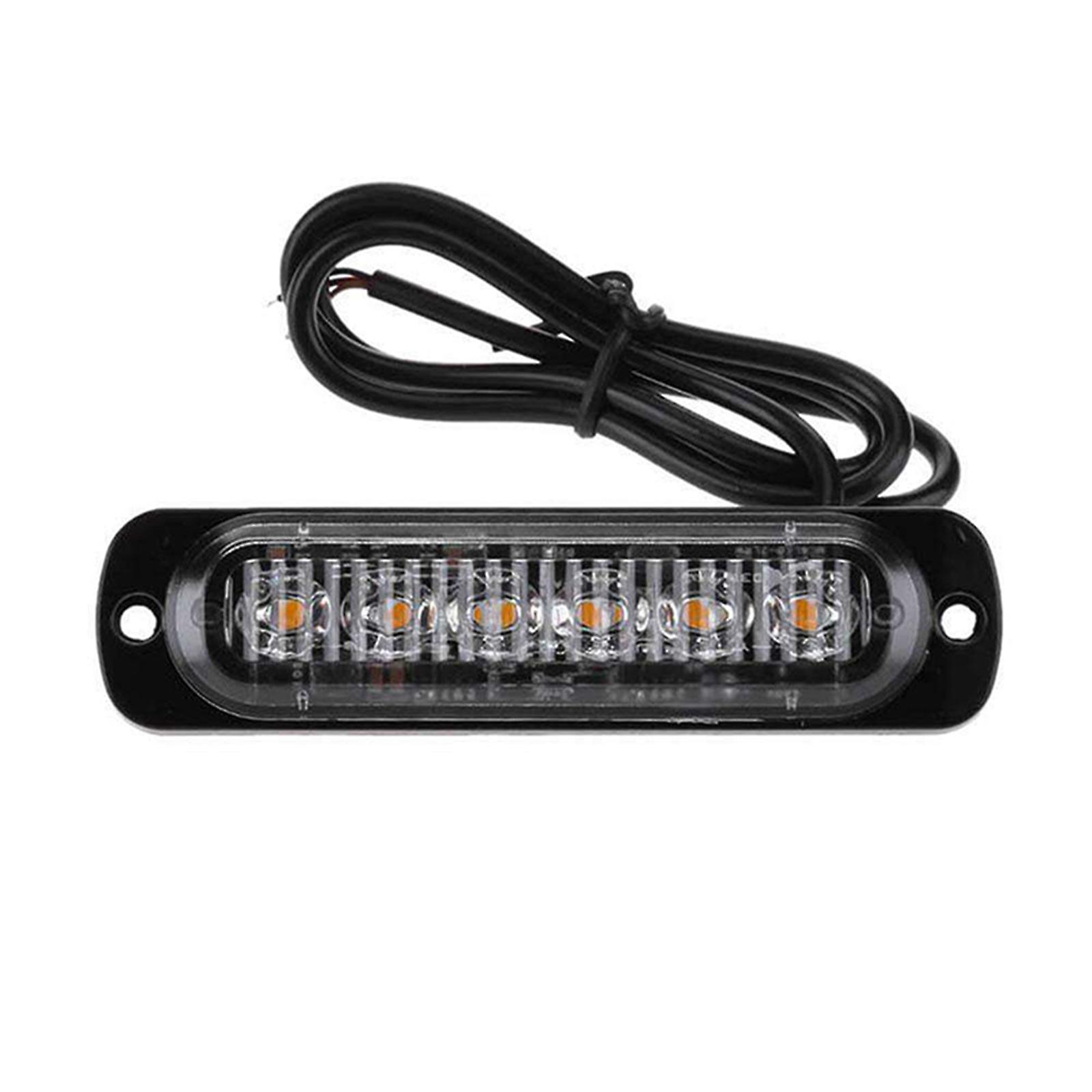 Waterproof LED Emergency Strobe Lights with 6 LED Ultra-thin Two Lightening Mode Auto Accessory