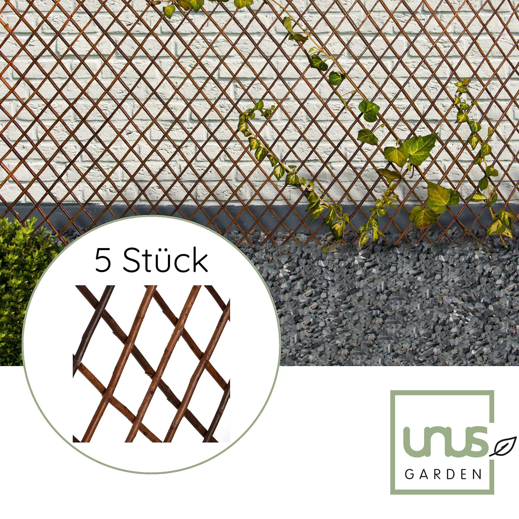 UNUS® treillis 5x aide à l’escalade en bois saule clôture écran d’intimité variable