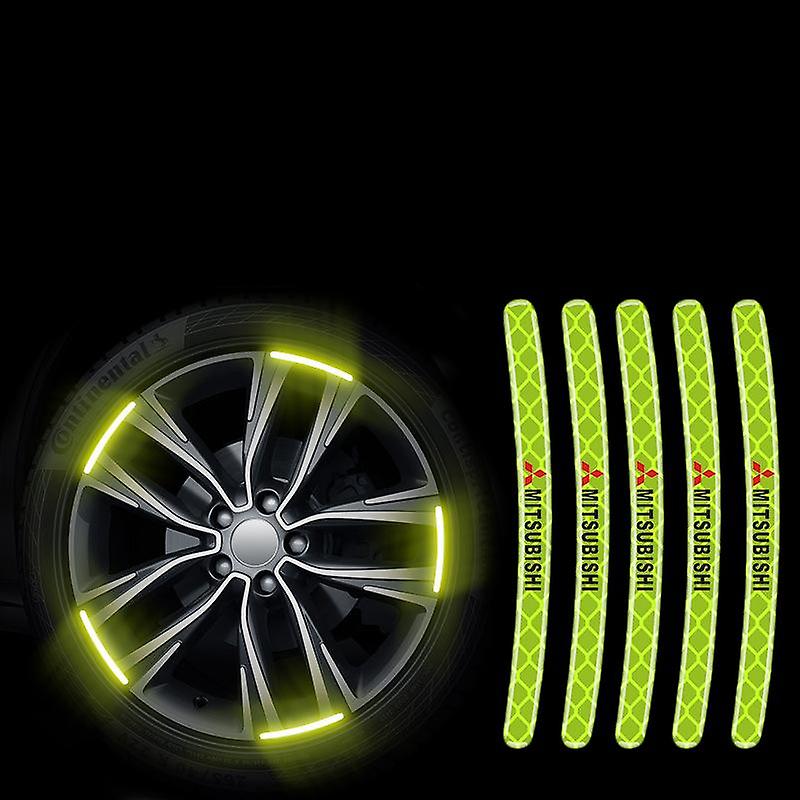 Twenty car-car hub reflective stickers safe luminous anti-light strips-Mitsubishi (one set)