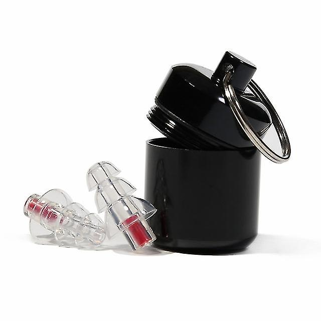 Large size red filter earplugs with noise reduction made of comfortable and reusable silicone for sl