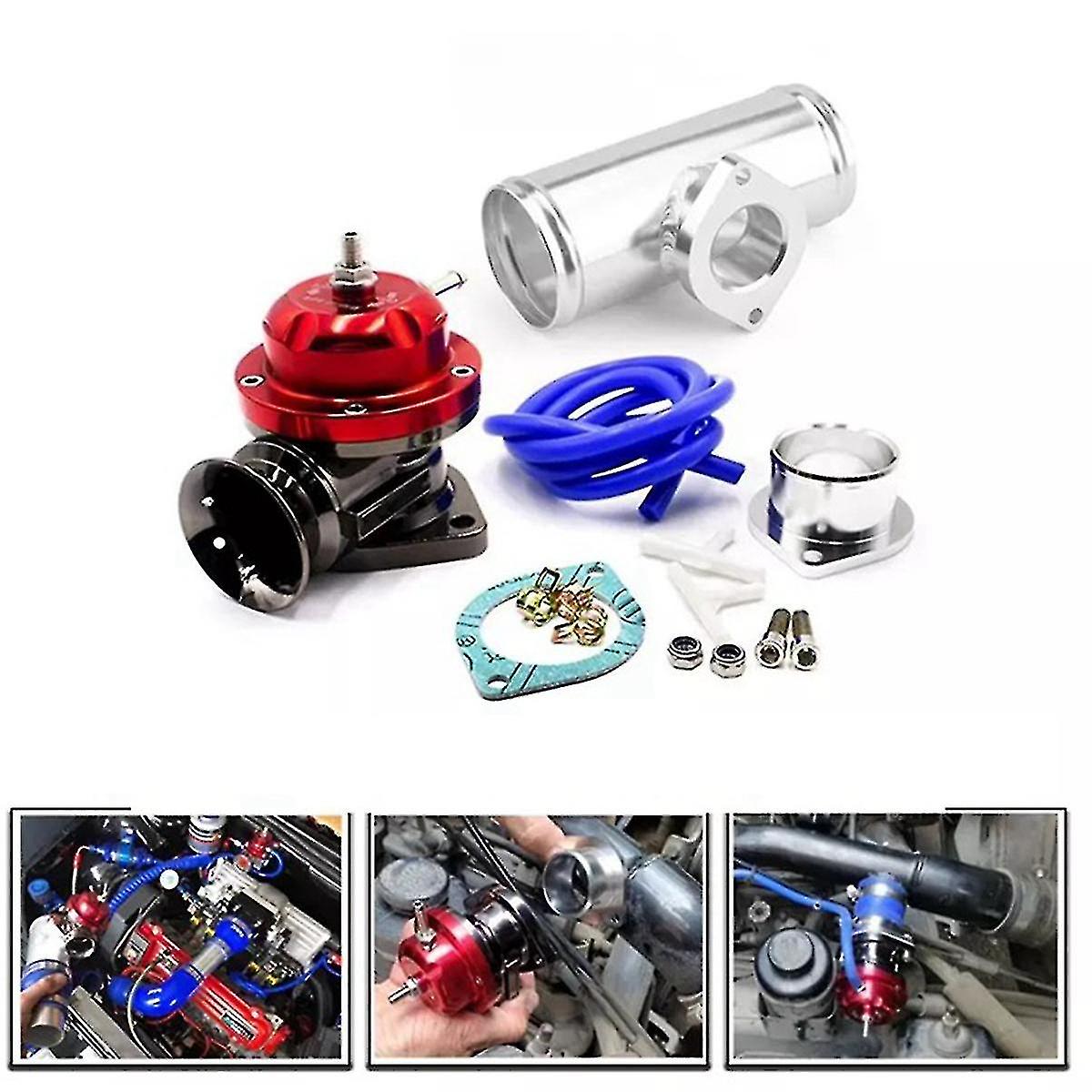 2.5″ (63mm) Aluminum Blow Off Valve Adapter T-Pipe – Fits 25mm ID BOV (3 Adapters)