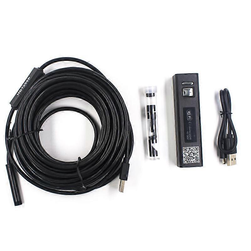 Wireless Snake Camera 1200p Wifi Inspection Camera Hd Endoscope With 8 Led Light Rigid Cable Borescope FT