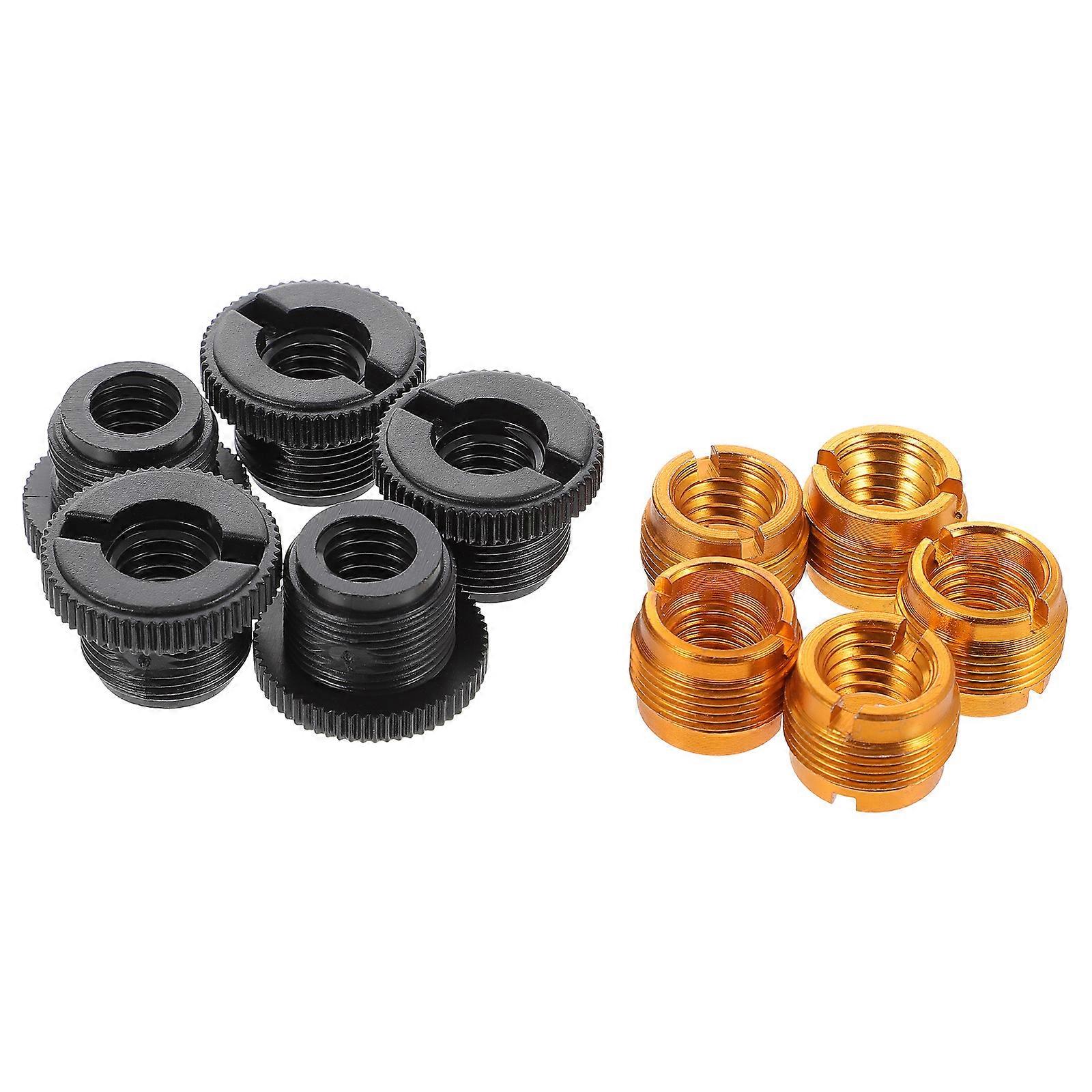 10pcs Mic Stand Adapter Replacement Mic Thread Adapter 3/8 Female to 5/8 Male Adapter