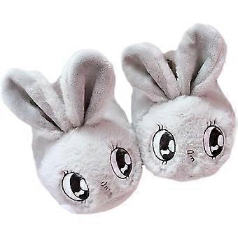 Winterhase Cartoon Tier Plüsch Hausschuhe für Männer und Frauen für den Innenbereich warme Baumwollpantoffeln 38-40
