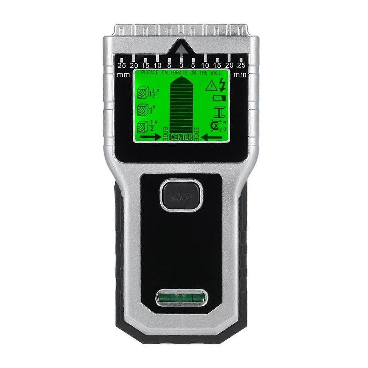 Stud Finder, Väggskanner 7 i 1 multifunktionell väggdetektor för Studs Wood Metal och AC Wires Detection Silver