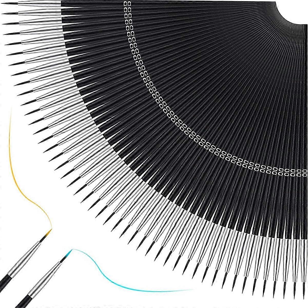 200 Pcs Round Painting Brush Hand Made Drawing Detail Brushes Art Synthetic Fine Paint Brushes for Acrylic(Size00)
