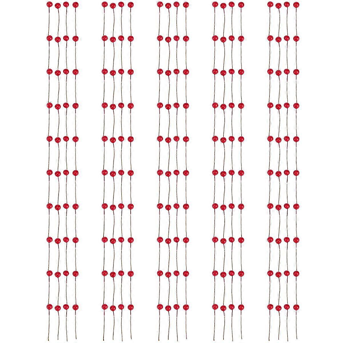 200 Pcs Holly Berries Artificial Berries for Christmas Wreath Decorations Wreath Making Supplies De
