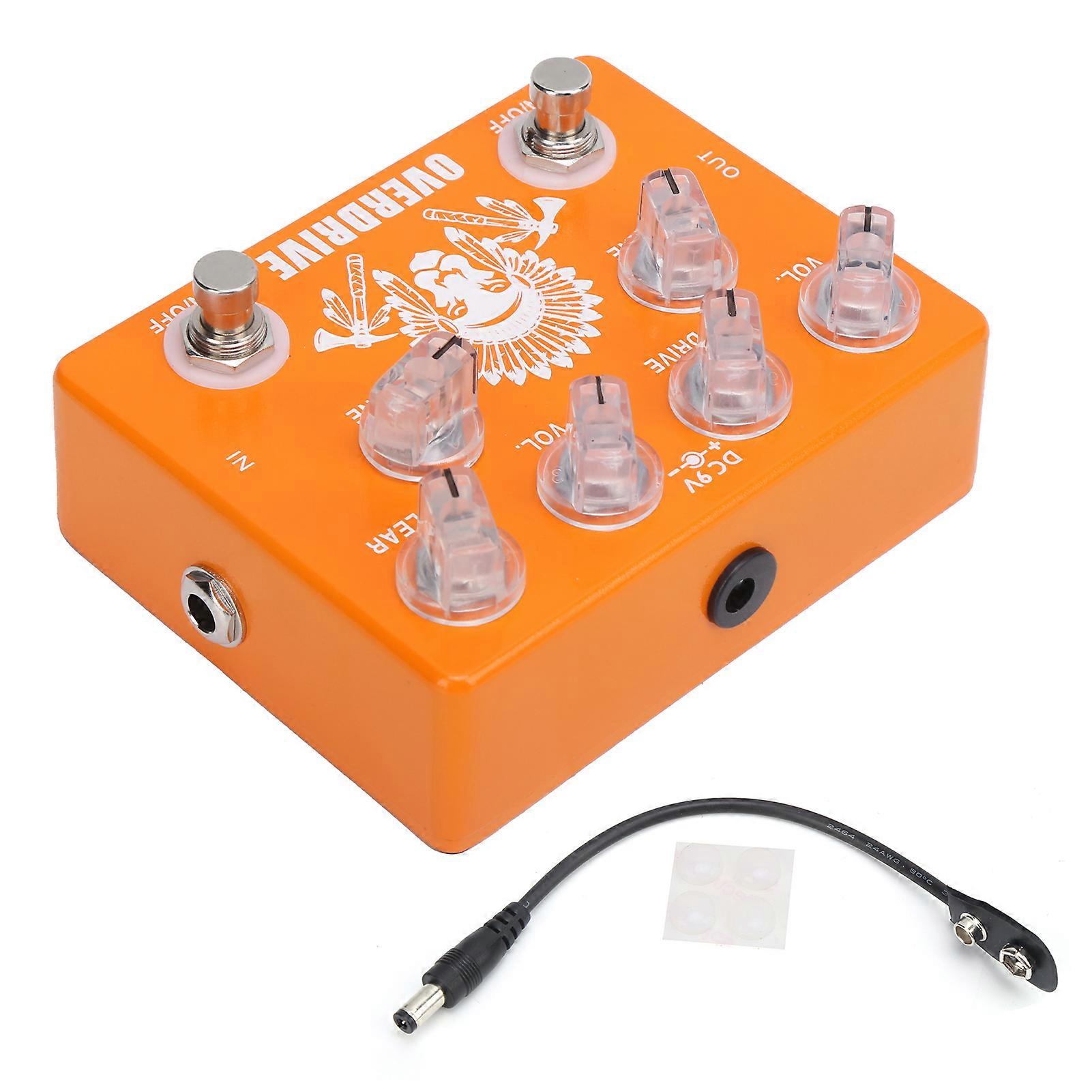 Gitarpedal Dobbel Overspeed Distortion Effekt True Bypass Design Instrument Tilbehør CP70