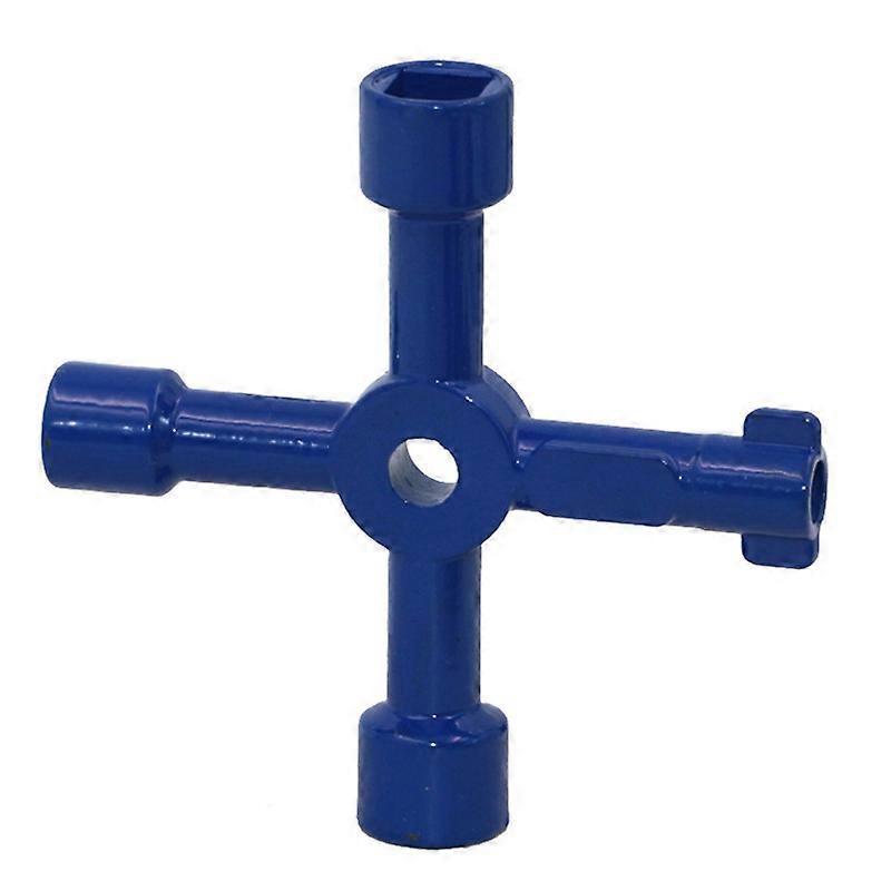 מפתח רב תכליתי בצורת צלב מפתח תיבת מונה חשמלי 4 כיוונים (שחור)