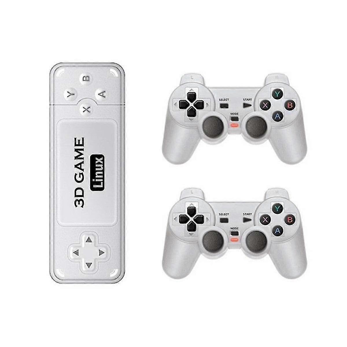 2024 Y6 Game Console Home Video 4k Hd Game Stick 2.4g Wireless Dual Player Controller Media Player-64g